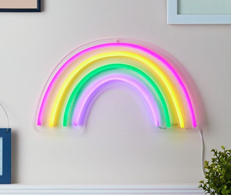 Rainbow Neon Wall Light – farbenfrohes Wandlicht leuchtet für Vielfalt