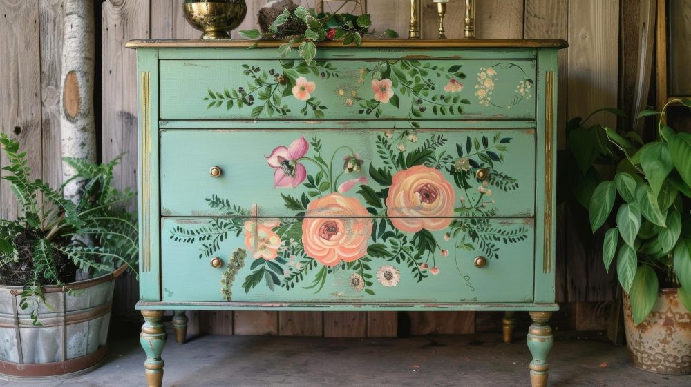 Handverzierte Möbel